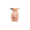 Shorty rose ouvert en résille et dentelle 